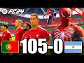 FIFA 24 - RONALDO, MESSI, SPIDER MAN ALL STARS PLAYS TOGETHER | PORTUGAL vs ARGENTINA