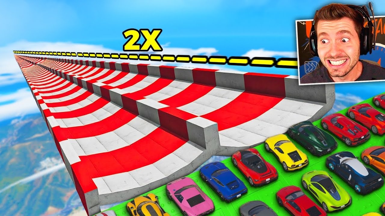 GTA V Online: (2x rampas) VAI E VOLTA com RAMPA DUPLA INFINITA!