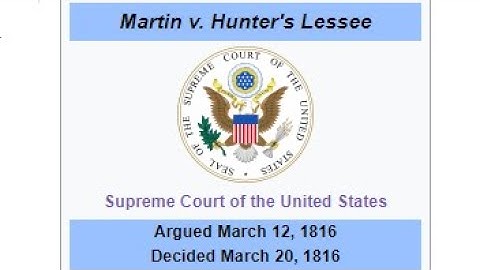 Marbury little brother. Martin v. Hunter