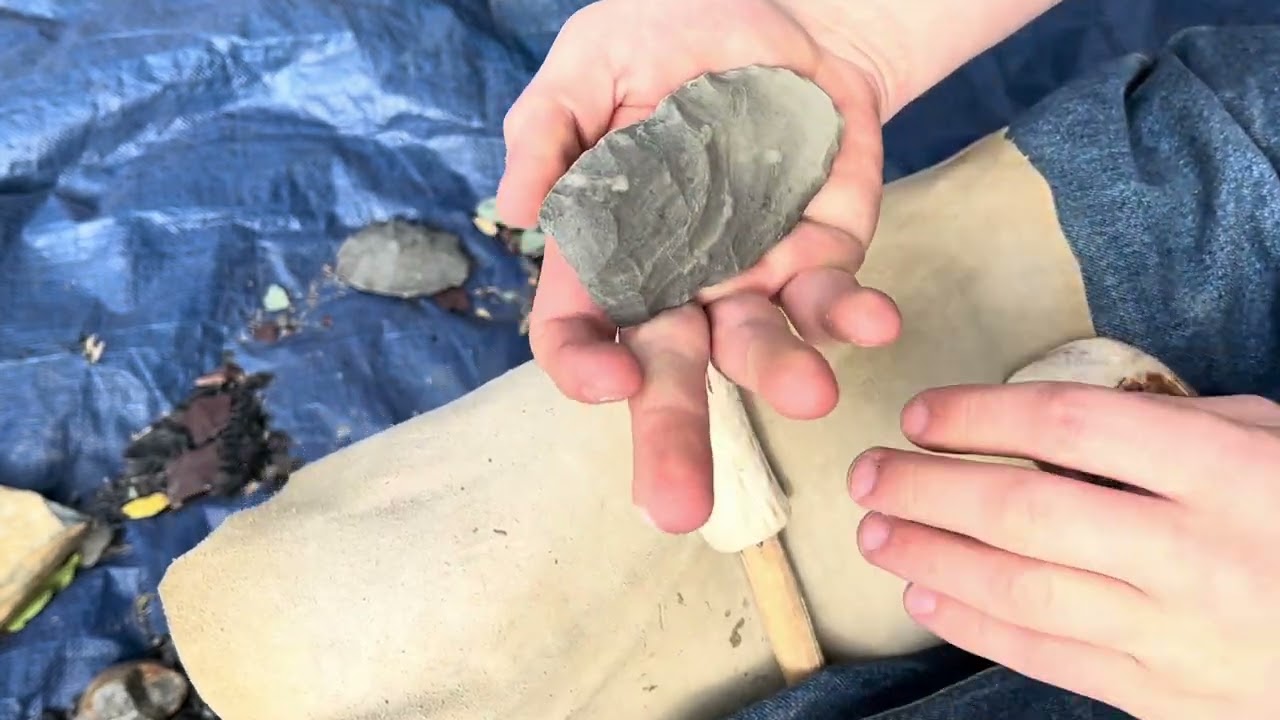 Flintknapping: Antler Punch Thinning for Beginners