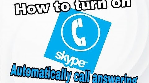 How to turn on auto answering on Skype
