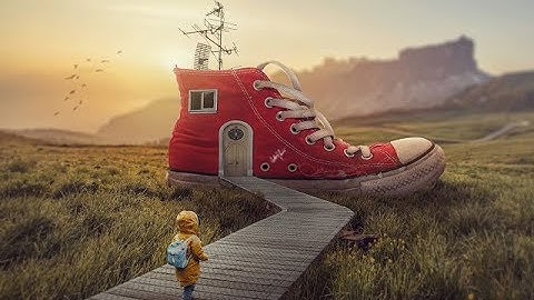 My Shoe House Photoshop Manipulation Tutorial Compositing