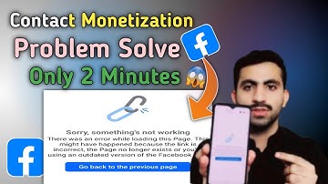 Content Monetisation Sorry Something Not Working Problem Solve Only 2 Minute Facebook Content How To