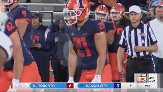 Laughery finding spot in crowded running back room