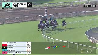 Kintrigue wins Race 9 on Thursday, April 30 at Santa Anita Park