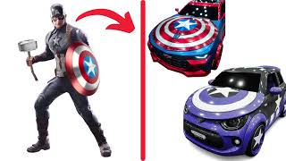 What would the Avengers look like if they had Cars 🔥 All Heroes (Marvel and DC) 2024