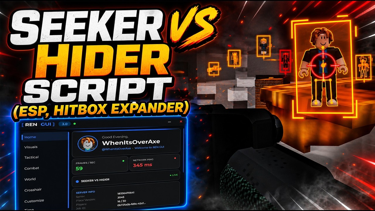 [NO KEY] Seeker vs Hider script - (ESP, Hitbox expander and more) - YouTube