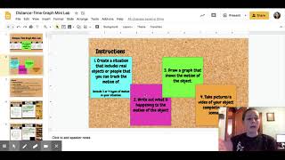 Distance-Time Graph Mini Lab - Google Slides