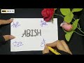 Abish name signature  handwritten signature style of abish name