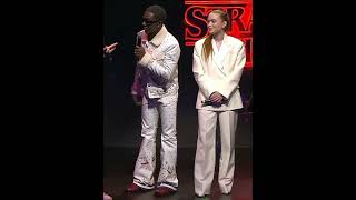 They look like rich supportive parents #sadiesink #calebmclaughlin