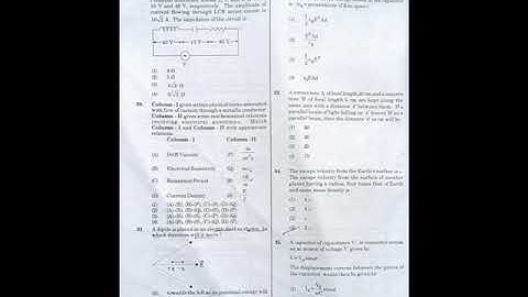 Neet paper(set O-4) Physics 2021