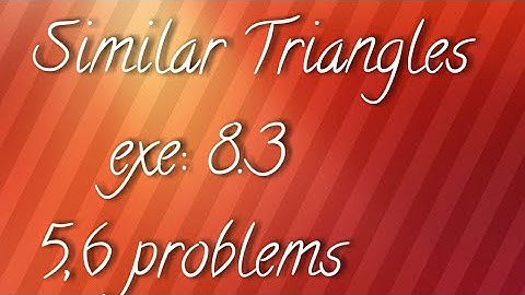 A.P/T.S 10th maths- Similar Triangles- exe:8.3- 5,6 prob