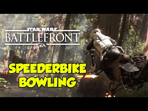 Luke Skywalker Vs. Speederbike! Meeting The Turkey Man. Star Wars Battlefront.