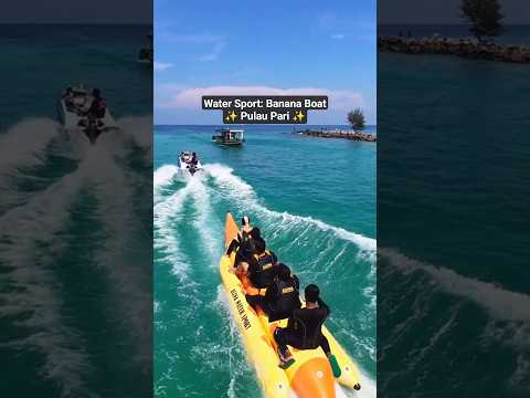 Banana Boat Pulau Pari #pulaupari #bananaboat #beach #couplegoal #pulauseribu #kepulauanseribu #pari