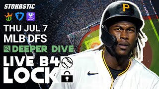 LIVE MLB DFS Picks Today 7\/7\/22: Fantasy Baseball Lineups | Deeper Dive + Live Before Lock