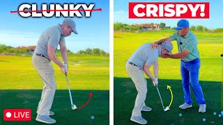 He Was Finally Striking His Irons CRISPY With This Golf Lesson! (LIVE)