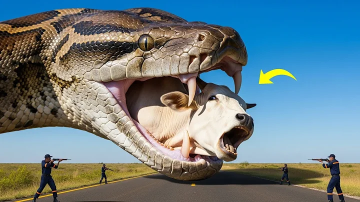 Brave Rescue Team SAVES a White Cow From Giant Python