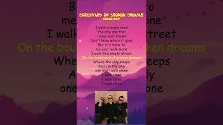 Green Day - Boulevard Of Broken Dreams (Lyrics) #shorts