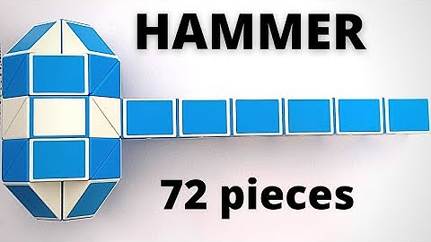 how to make hammer from 72 pieces snake cube