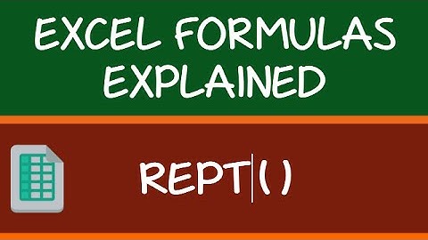REPT Formula in Excel