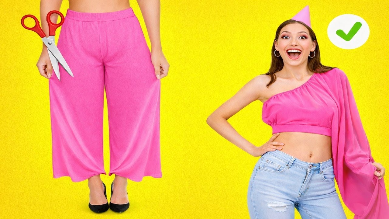 BRILLIANT CLOTHING HACKS ✨Fashion Challenge: How to Upgrade Old Clothes By YayTime! STAR