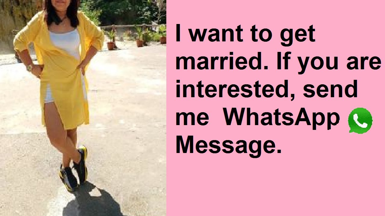 A woman is looking for a man to marry Contact us if you are interested