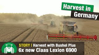 Hohen Luckow Farm Grain Harvesting With A Claas Lexion 6900 Bushel Plus