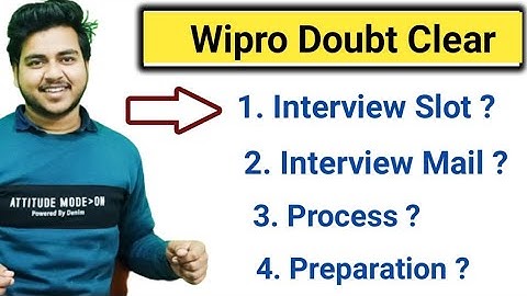 Wipro Doubts Clear | Interview Slot Mail| Interview Process | Result Update ? |Interview Preparation