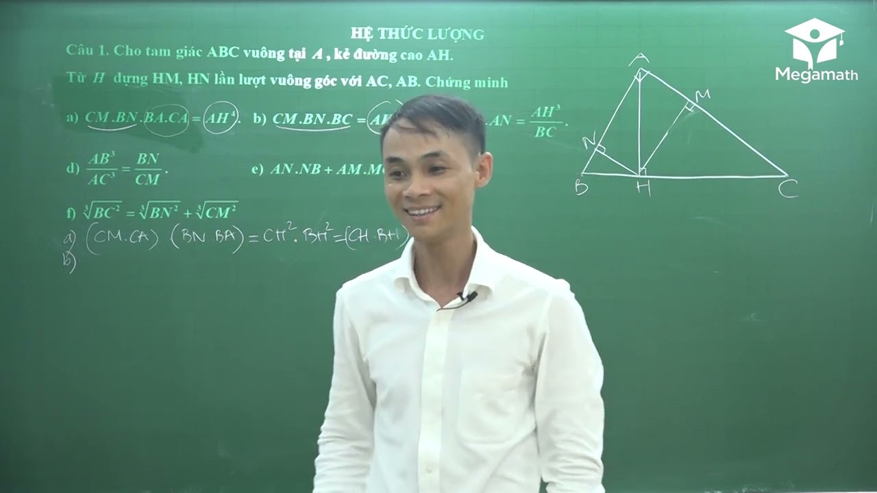 Hệ thức lượng trong tam giác vuông Bồi dưỡng HSG Toán 9 - Thầy Trần Ngọc Hà