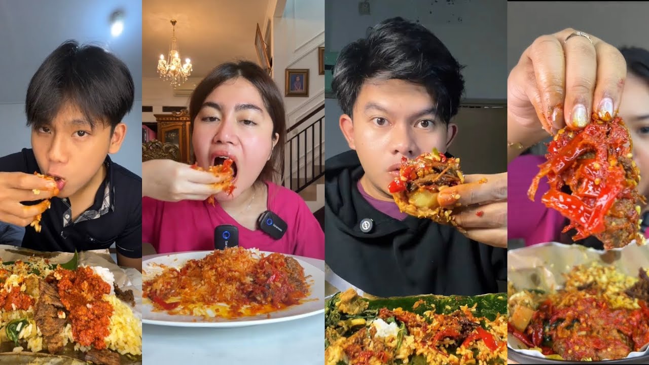 🤤 KOMPILASI MUKBANG DENDENG BATOKOK 🥩🍖🥓🥗🍚#mukbang #dendengsapi #dendengbatokok #nasipadang #eating