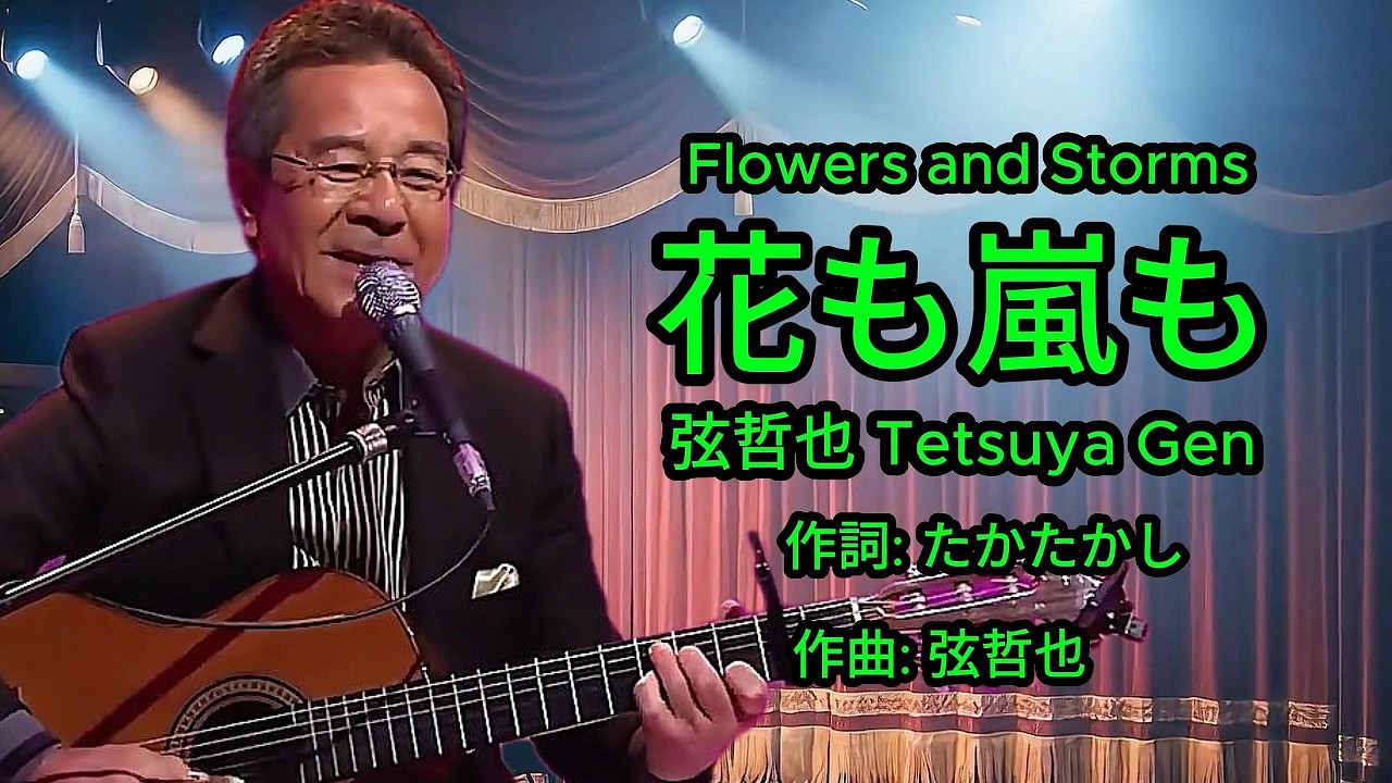 花も嵐も - 弦哲也 Tetsuya Gen - AI Lip-Sync（ 疼你若生命 - 台语曲