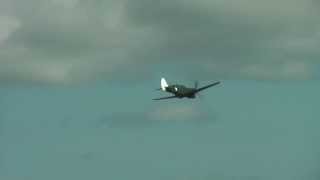 P-40 Kittyhawk Low Fast Pass Break to Land
