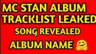 Mc Stan Tracklist Leaked 2021