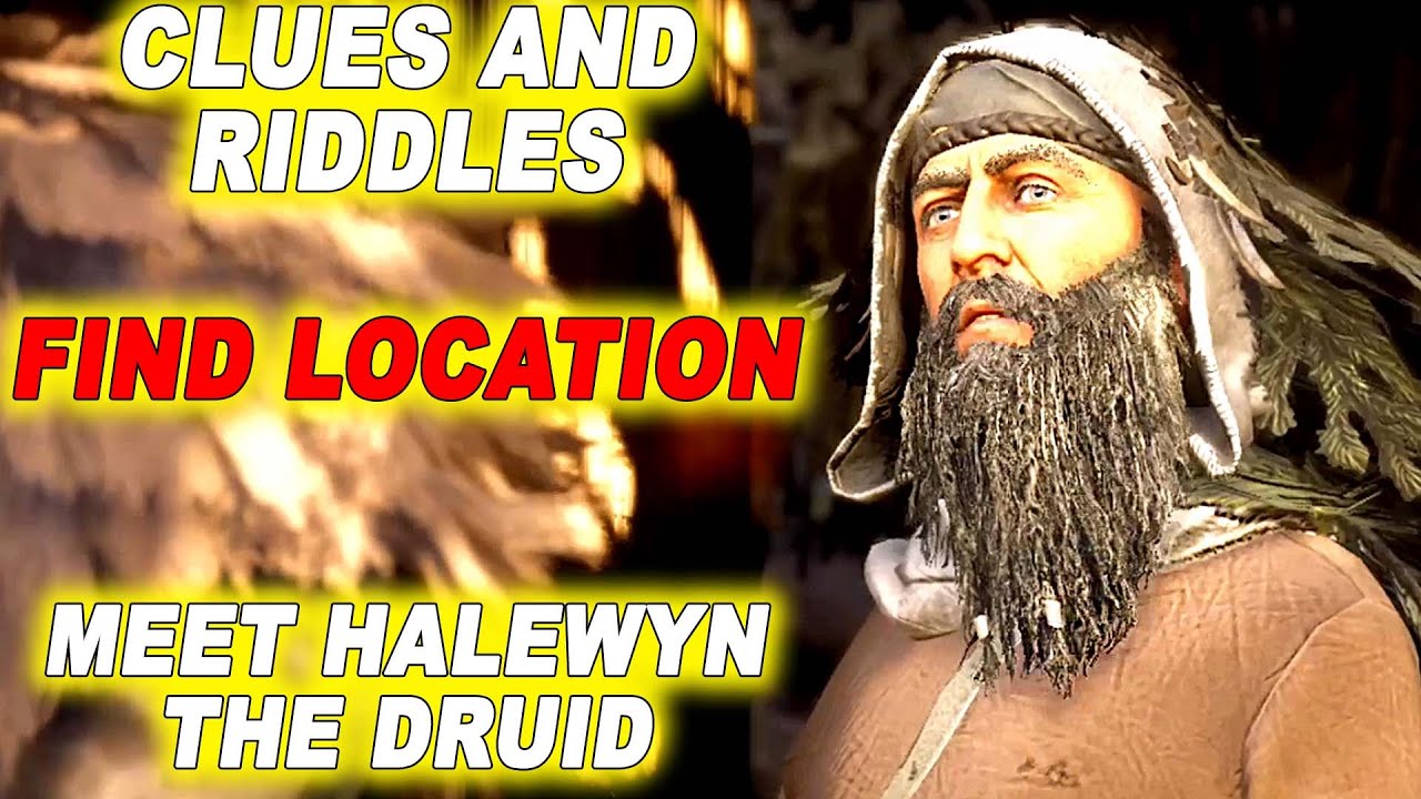 WHERE TO FIND DRUID COTTAGE//CLUES AND RIDDLES// MEET HALEWYN THE DRUID