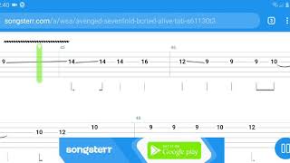 Avenged Sevenfold - Buried Alive GUITAR TAB / Zacky Vengeance /Distortion - Rhythm Guitar