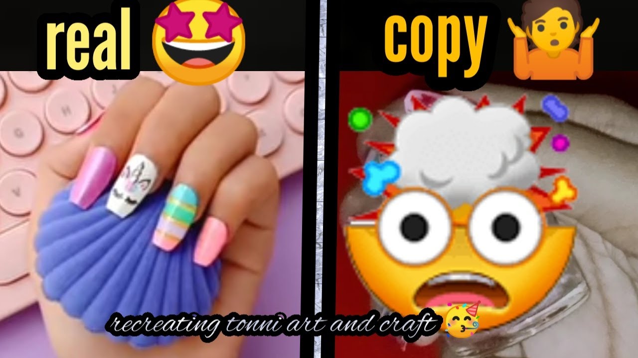 tonni art and craft recreation of fake nails/// fail?or work?🤔🤔😱🤔Tonni art and craft YouTube