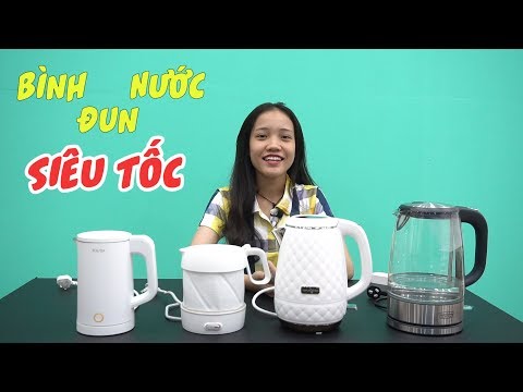 4 loại Ấm đun, Bình đun nước siêu tốc Happy Life, Solista SO6, Topcreating DK406 1.2L, DK450 1.7L