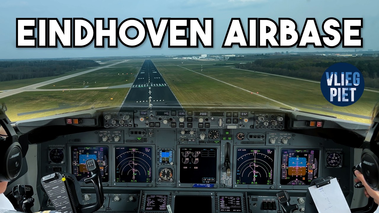 Boeing 737 ILS X approach into Eindhoven | runway 03 in early spring ...