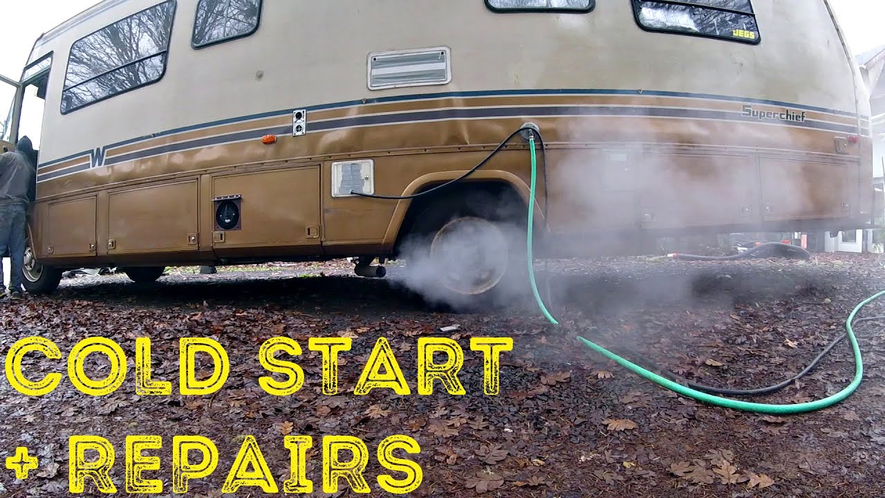 454 Chevy RV Cold Start | Replacing Air Fittings - YouTube