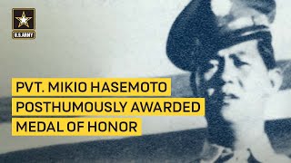 Pvt. Mikio Hasemoto was posthumously awarded the #MedalofHonor.