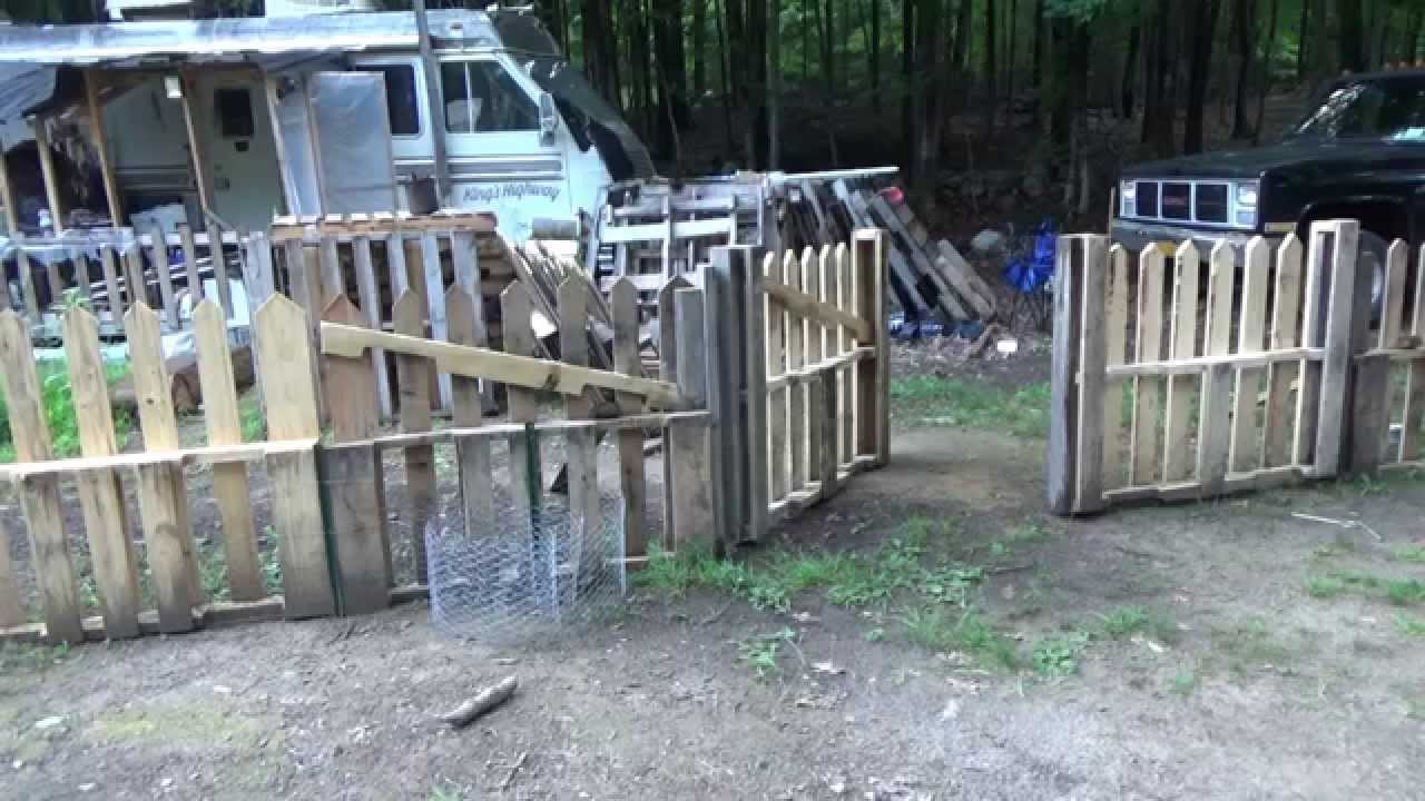 Stabilizing My Pallet Wood Picket Fence & Gates YouTube
