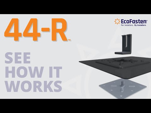 44-R Direct-To-Deck Solar Attachment for Low Slope & SIPs Roofs - video from EcoFasten Solar