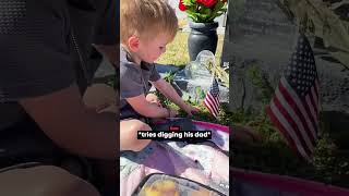 Kid sees his own dads grave... 💔