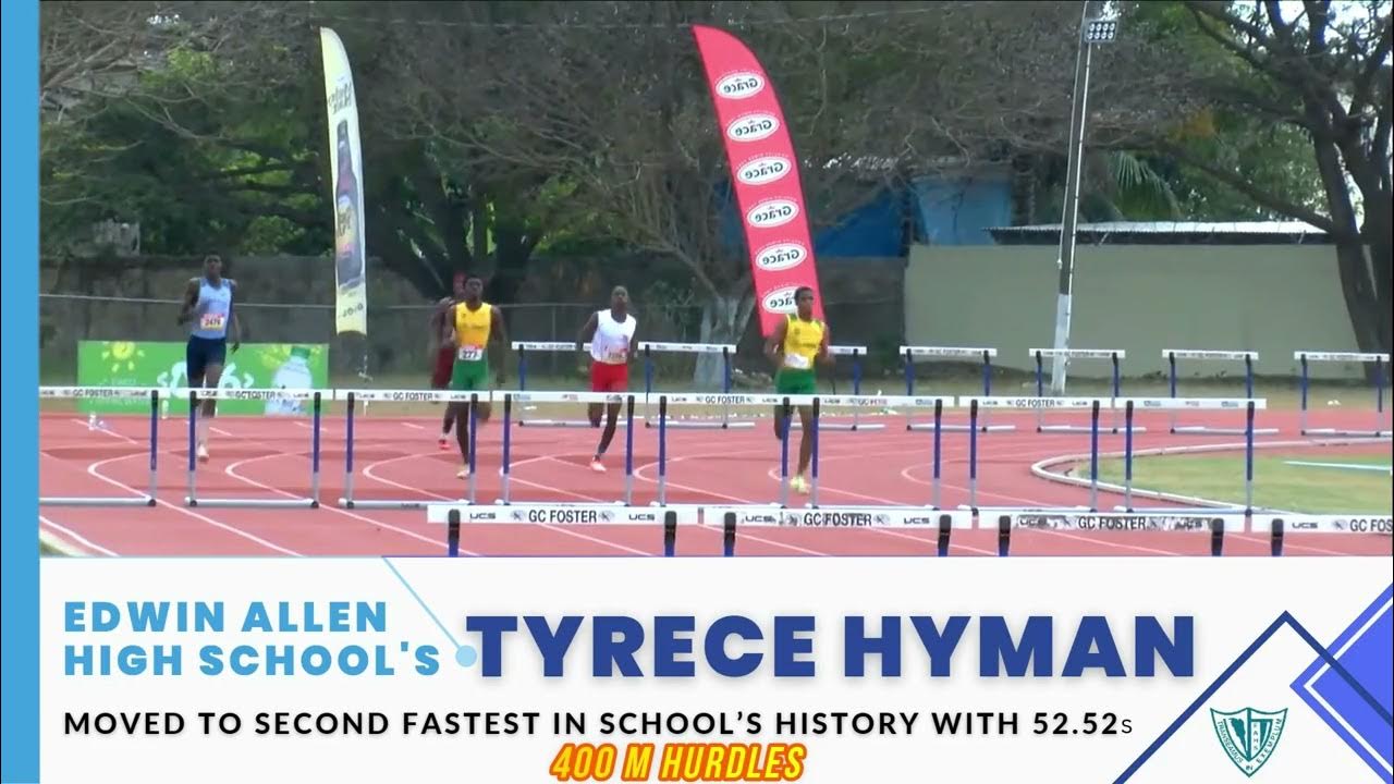 Tyreece Hyman runs second fastest 400m hurdles time in Edwin Allen’s