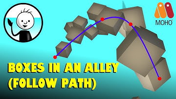 Follow Path | Animating Boxes In An Alley Cliché  | Moho | Tutorial