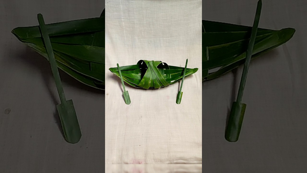Coconut Leaf Crafts #shorts #diy #boat