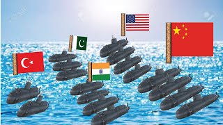 Submarine Fleet Strength By Country 2022 | 3D Military Power Comparison | Azad Comparison