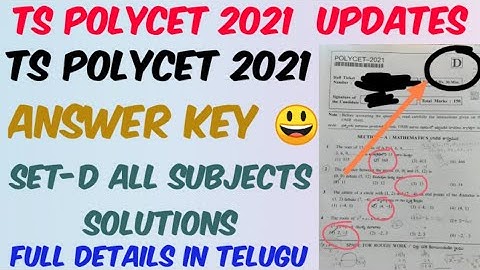 TS POLYCET 2021 Key Paper//Polycet 2021 Question paper with solutions//All Subjects Solutions Set-D