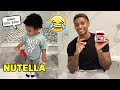 NUTELLA POOP JOKE ON OUR TODDLER! *Hilarious Reaction*