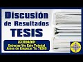 👉 DISCUSIÓN de RESULTADOS de investigación 👈 TESIS paso a paso